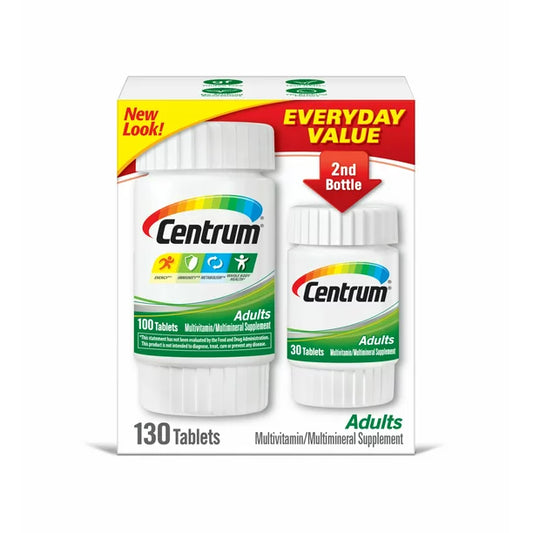 Centrum Adults Multivitamin, 130 Tablets Counts