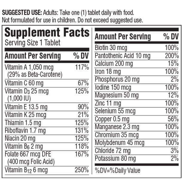 Centrum Adults Multivitamin, 130 Tablets Counts