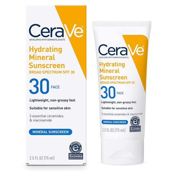 CeraVe Hydrating Mineral Sunscreen SPF 30 Face Lotion 75ml