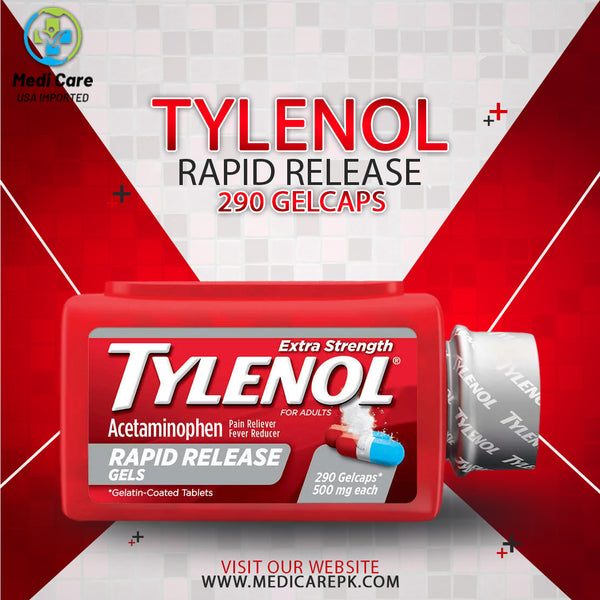 Tylenol Extra Strength Rapid Release Gels with Acetaminophen, 290 ct