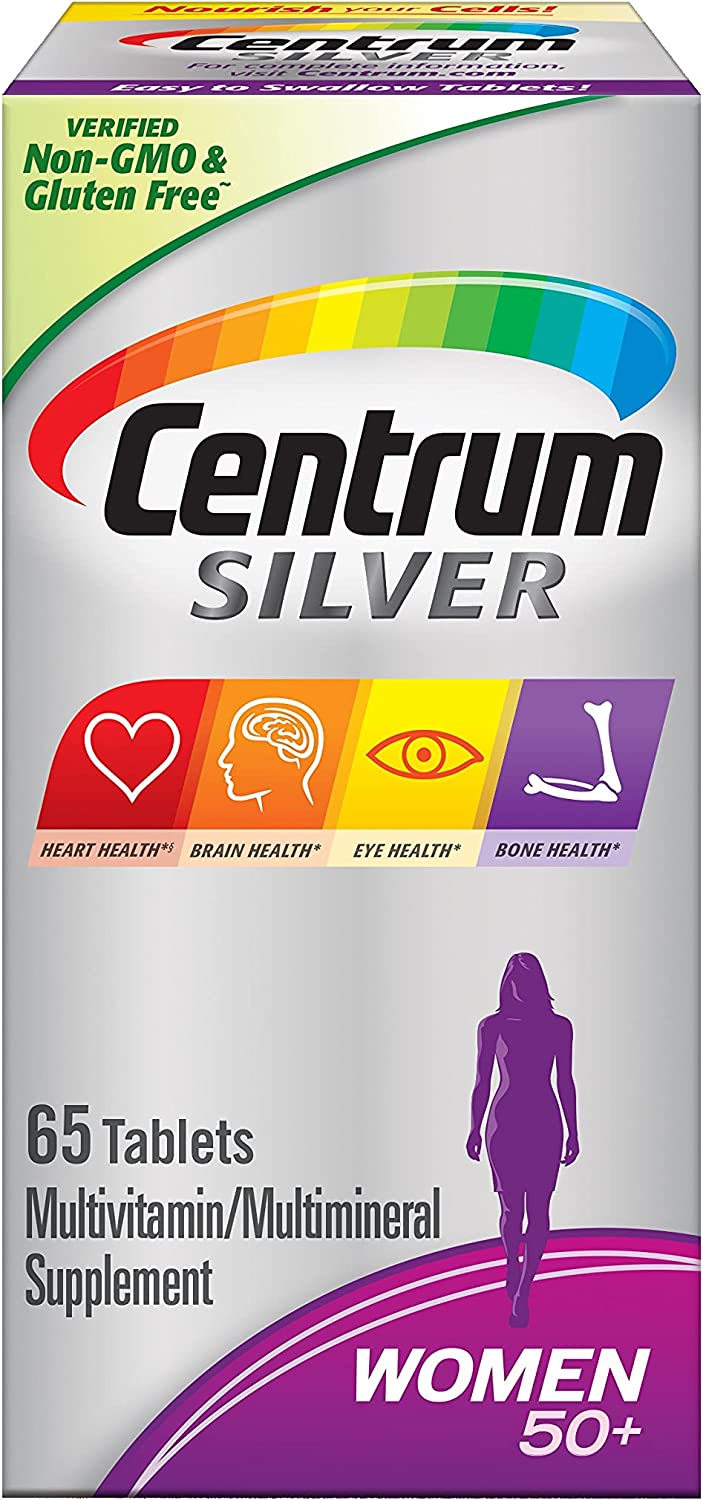 Centrum Silver Women's Multivitamin Supplement, 65 tablets Count