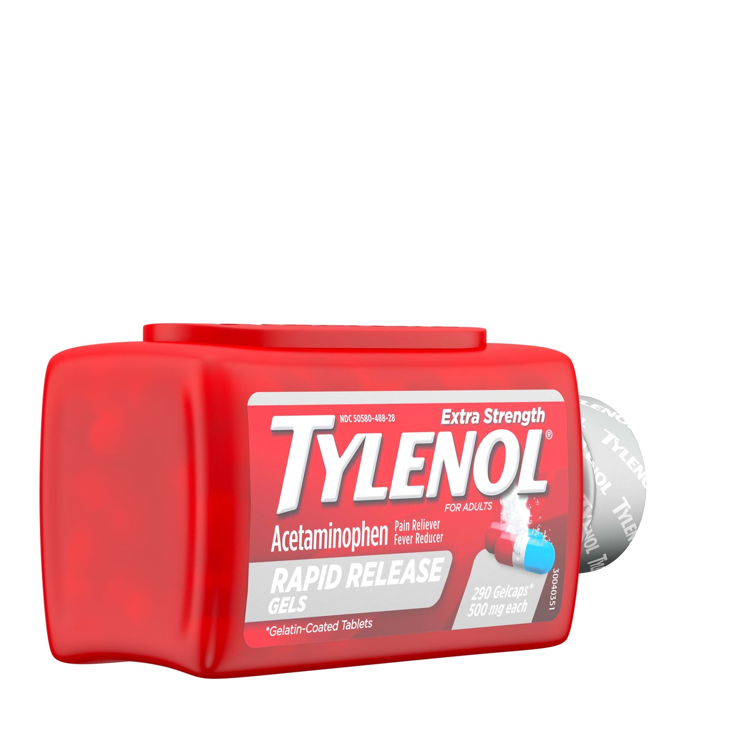 Tylenol Extra Strength Rapid Release Gels with Acetaminophen, 290 ct