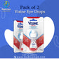 Visine Red Eye Hydrating Comfort Redness Relief Lubricating Eye Drops, 0.28 fl. oz 1 ea (Pack of 2)